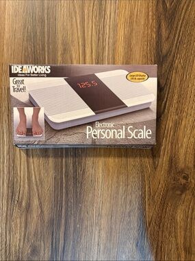 White Electronic Personal Scale with Red LED Display
